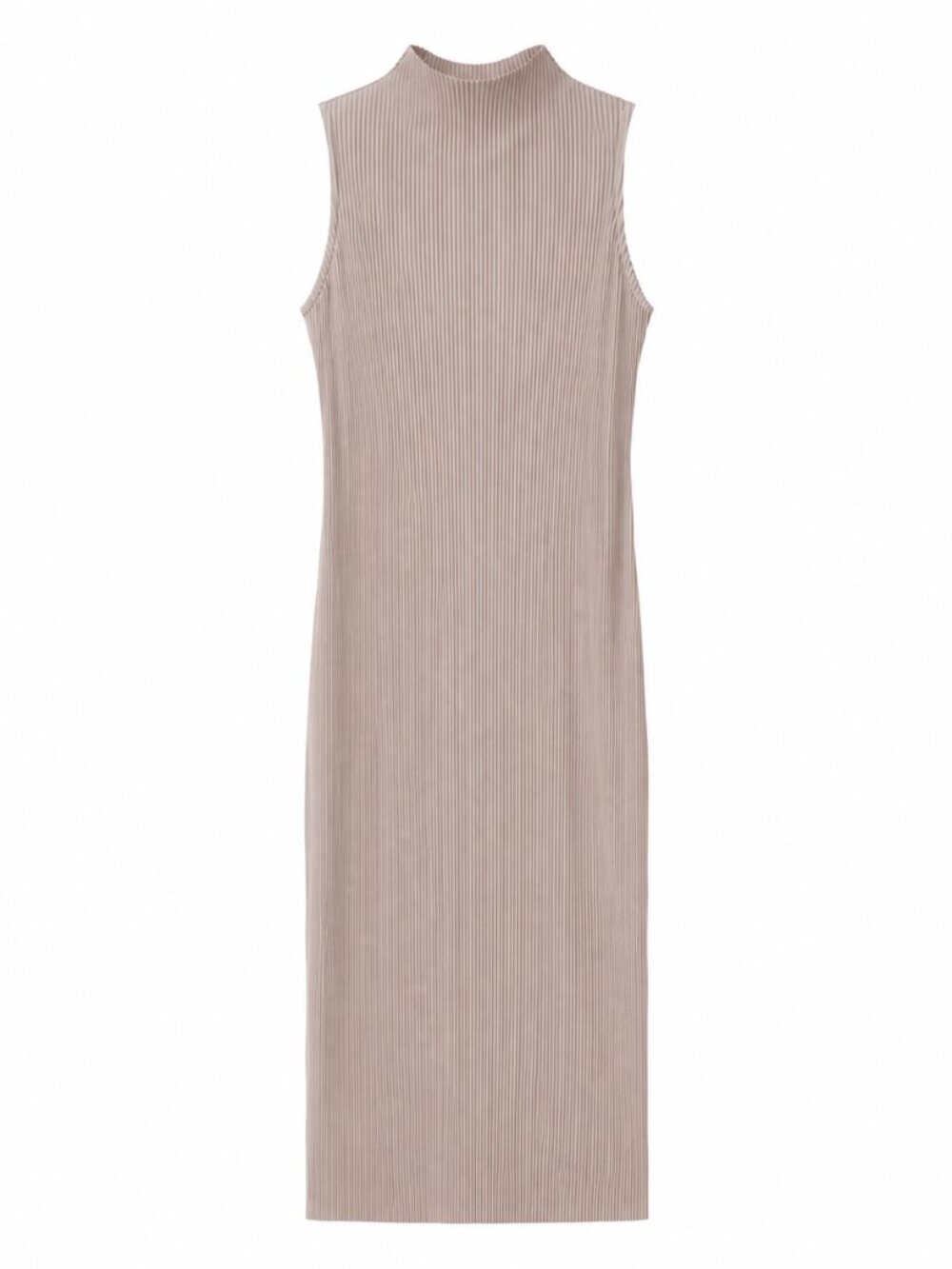 Mango Tailored Ribbed Midi Dress Medium Brown (Size US 2)